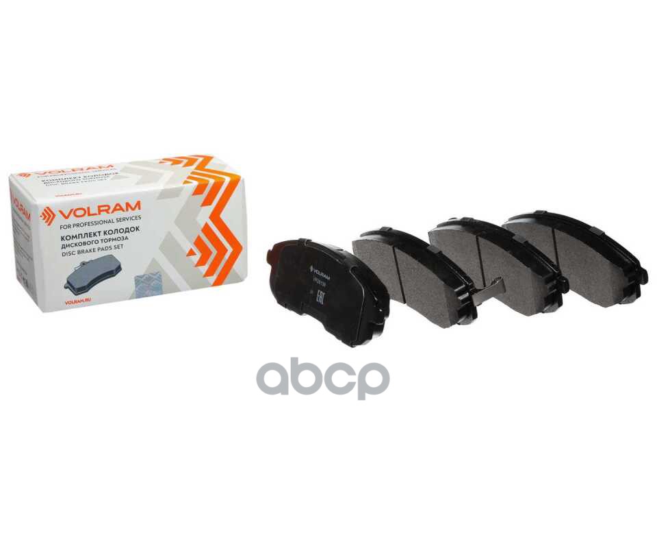 Колодки передние NISSAN TEANA (03-), TIIDA (04-13), дисковый тормоз, к-т 4 шт VOLRAM арт. VR26138