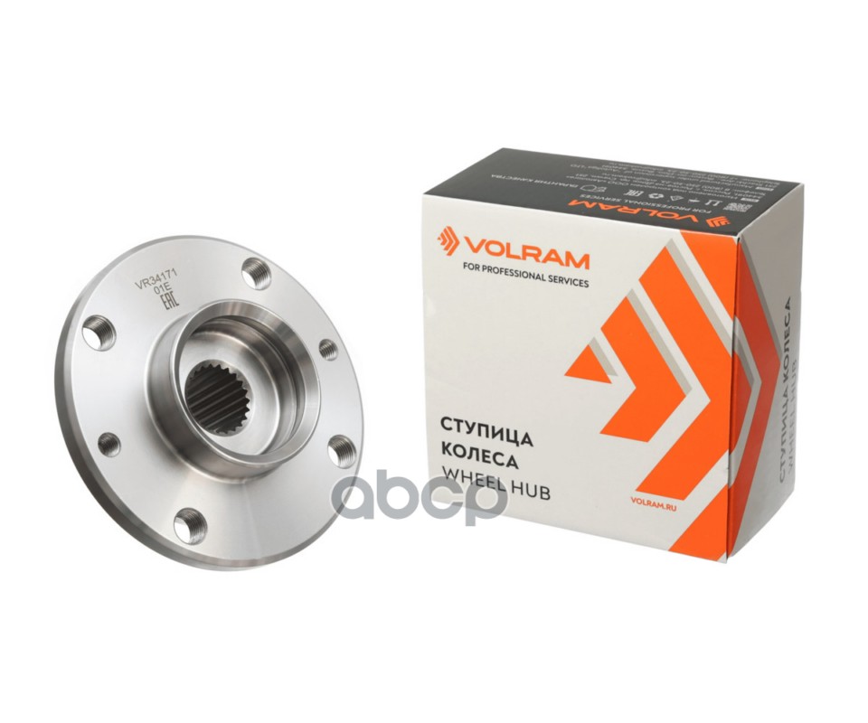 Ступица ВАЗ 2108-21099, 2110-2115, ПЕРЕДНЯЯ БЕЗ ПОДШИПНИКА VOLRAM арт. VR34171