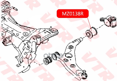 Сайлентблок рычага передней подвески, задний VTR арт. MZ0138R