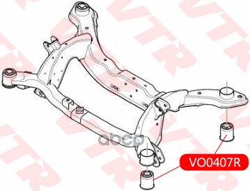Сайлентблок Подрамника Задней Подвески Vo0407r VTR арт. VO0407R