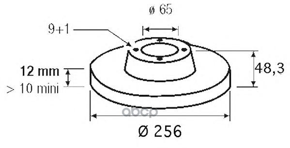 Диск тормозной Valeo арт. 186833