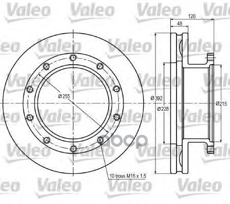 Диск Тормозной Передний Вентилируемый Valeo арт. 187011