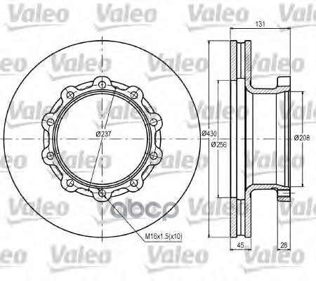Диск Тормозной Передний Valeo арт. 187070