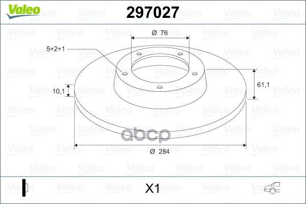 Диск Тормозной Задний Hyundai Sonata/Tucson/Kia Magentis/Sportage Ii Valeo 297027 Valeo арт. 297027