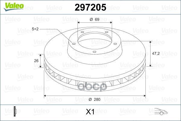 Диск Тормозной Valeo арт. 297205