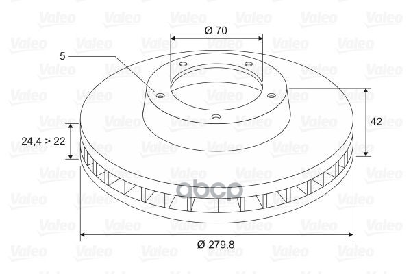 Диск Тормозной Ope Astra H. Zafira B 297684 Valeo арт. 297684