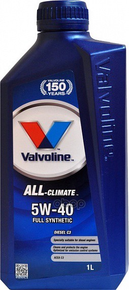 Valvoline Масло Моторное All Climate Diesel C3 5W40 1Л