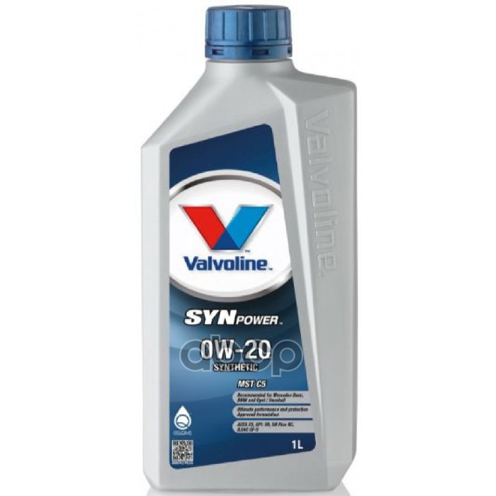 Valvoline Масло Моторное Synpower Mst C5 0W20 12/1 L Sw
