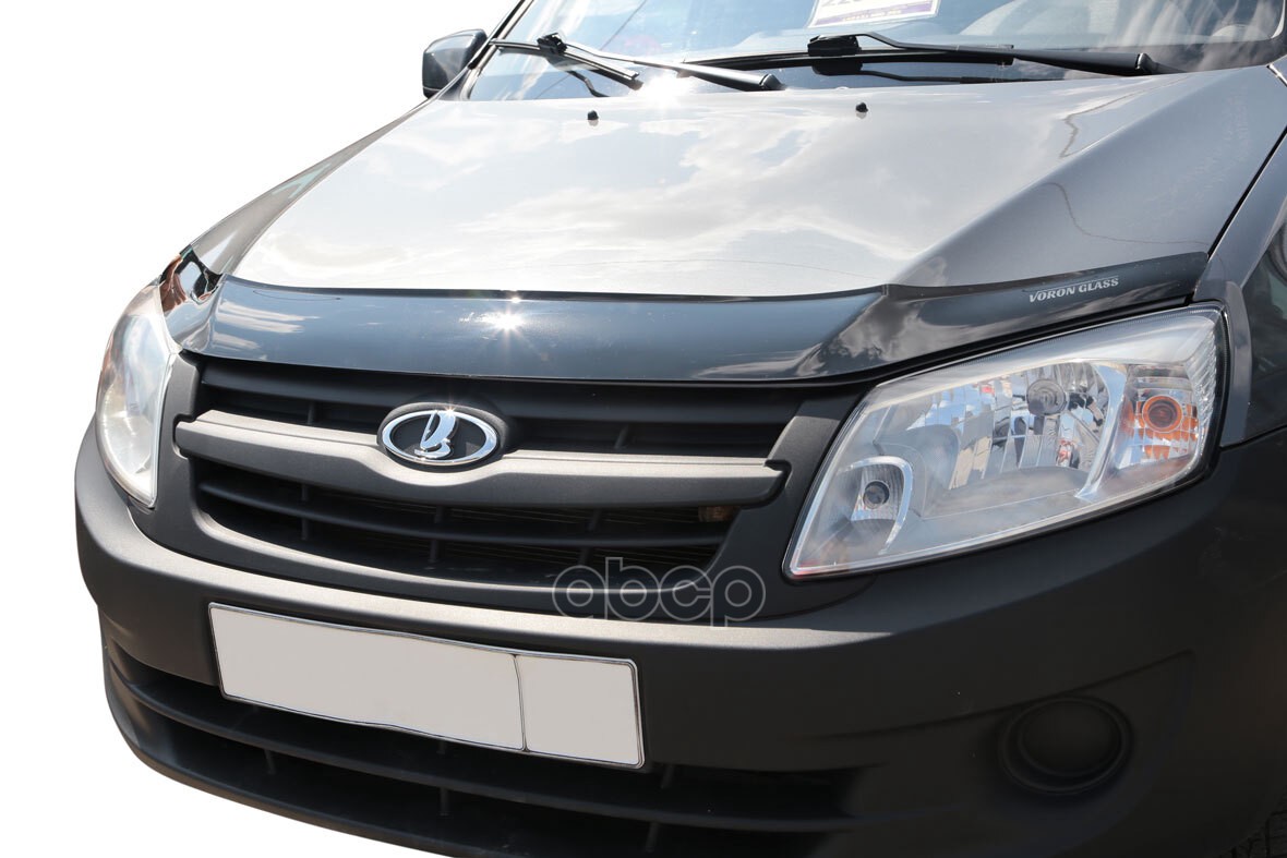 Спойлер на капот Lada Granta I 11-18 с еврокрепежом VG Voron Glass арт. mukh0325