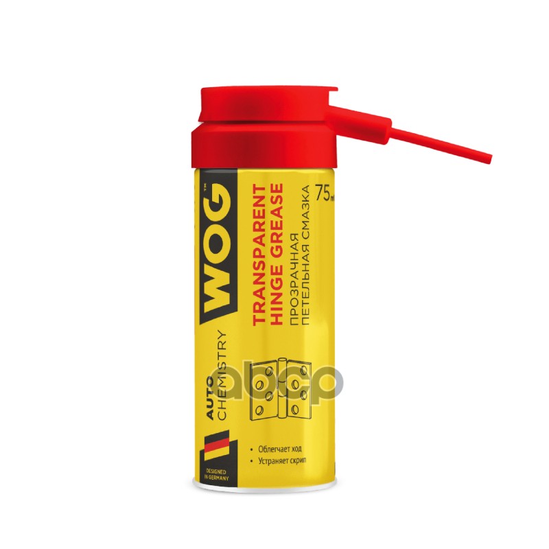 Смазка прозрачная петельная адгезионная 75мл WOG арт. WGC0331
