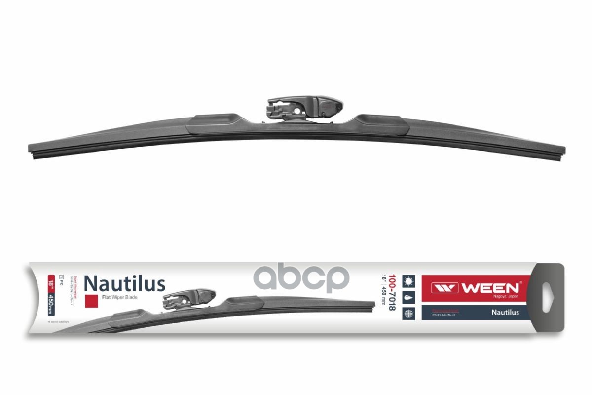 Щетка стеклоочистителя бескаркасная 18/450mm Универсальная  адаптер-трансформер (hook side pin push Ween арт. 100-7018