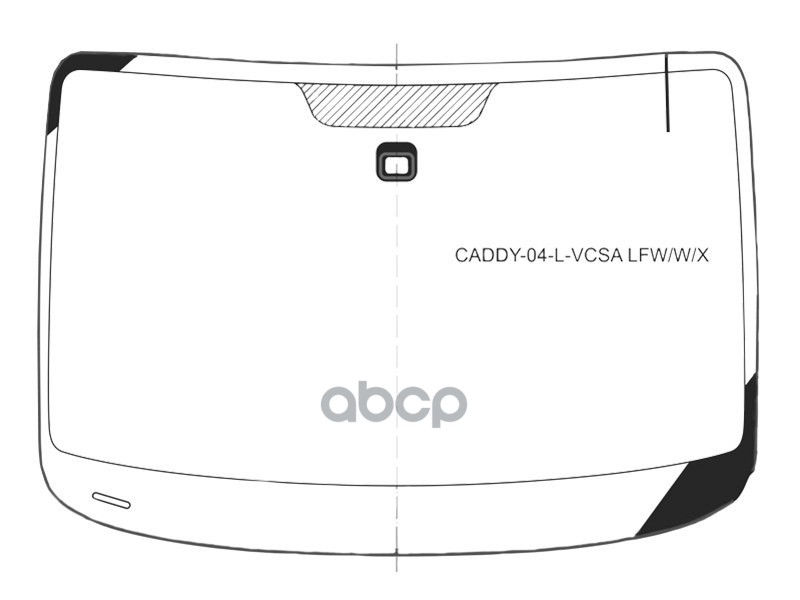 Стекло лобовое (Антенна/ Датчик дождя) Volkswagen Caddy 03-15 XYG арт. CADDY-04-L-VCSA LFW/W/X