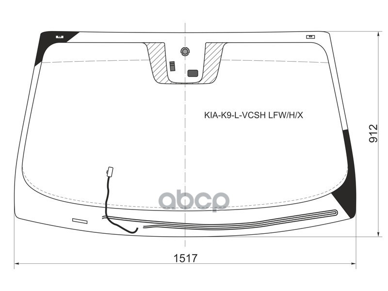 Стекло лобовое (Обогрев щеток/ Датчик дождя) Kia K9 12-18 / Quoris 13-19 XYG арт. KIA-K9-L-VCSH LFW/H/X