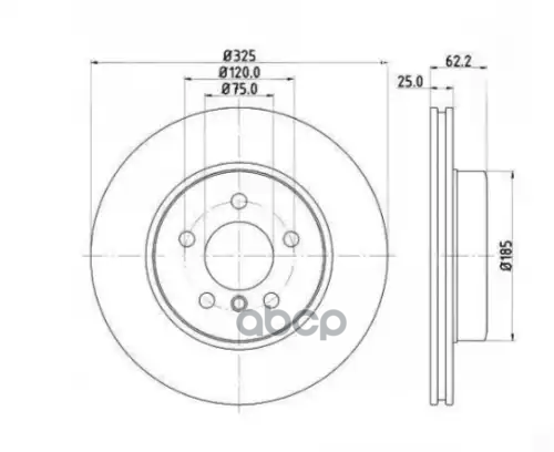 диск тормозной передний BMW X3 2.5-3.0D 04> ZENTPARTS арт. Z06185