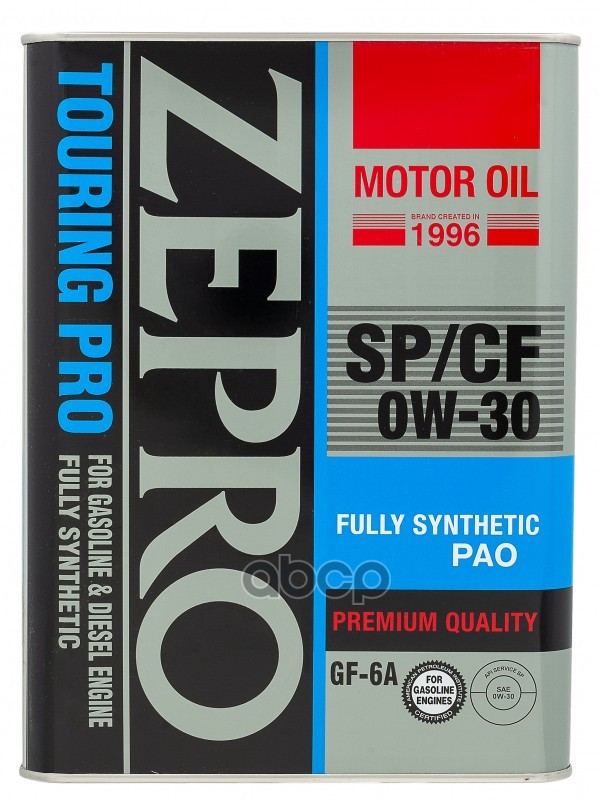 ZEPRO Масло моторное ZEPRO TOURING PRO FS SP/CF/GF-6A0W-30 4л 4252-004-0