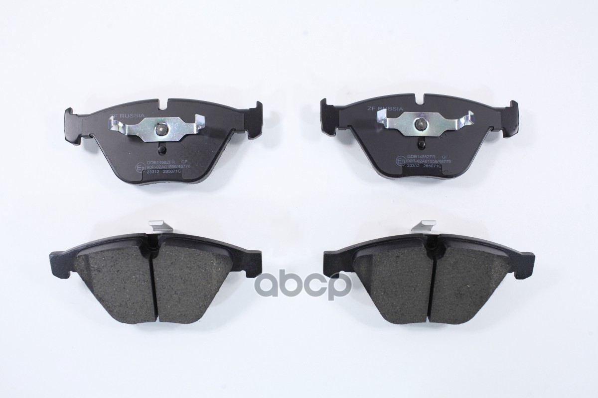 Колодки тормозные дисковые передние BMW: 1 Coupe (E82), M, 3 (E90), 325 d, 330 d, 330 d xDrive, ZF Russia арт. GDB1498ZFR
