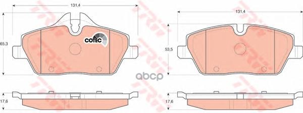 Колодки тормозные дисковые передние BMW: 1 (E81), 116 d, 116 i, 118 d, 118 i, 120 i, 1 (E87), ZF Russia арт. GDB1611ZFR