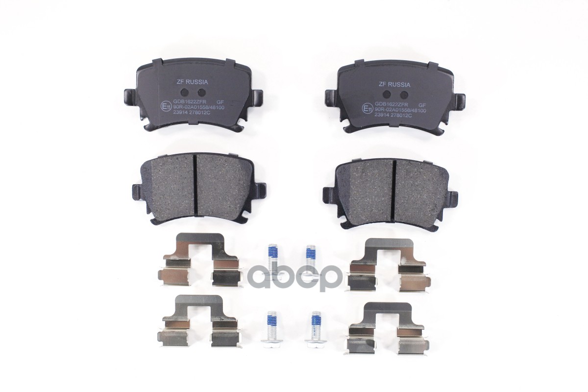 Колодки тормозные дисковые задние AUDI: A3 (8P1), 1.2 TSI, 1.4 TFSI, 1.6, 1.6 E-Power, 1.6 FSI ZF Russia арт. GDB1622ZFR