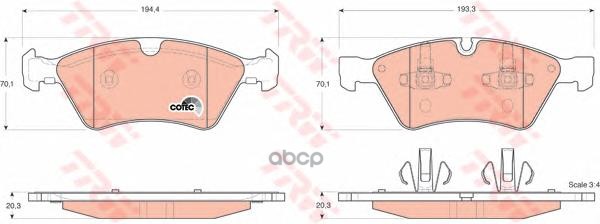 Колодки тормозные дисковые передние MERCEDES W164 (ML)/X164 (GL)/W211/W251 04> ZF Russia арт. GDB1642ZFR