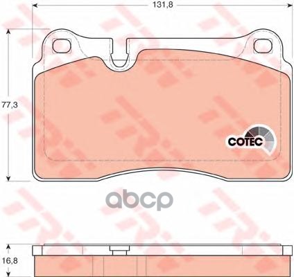 Колодки тормозные передние VW TOUAREG 02- ZF Russia арт. gdb1670zfr