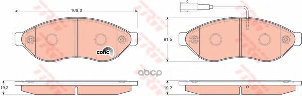 Колодки тормозные дисковые(аналог TRW GDB1681) GDB1681ZFR ZF Russia арт. GDB1681ZFR