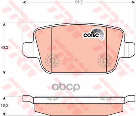 Колодки тормозные дисковые(аналог TRW GDB1708) GDB1708ZFR ZF Russia арт. GDB1708ZFR