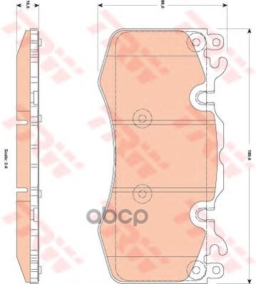 Колодки передние LAND ROVER Discovery IV/RR III/RR Sport 2010-> ZF Russia GDB1834 ZFR ZF Russia арт. GDB1834 ZFR