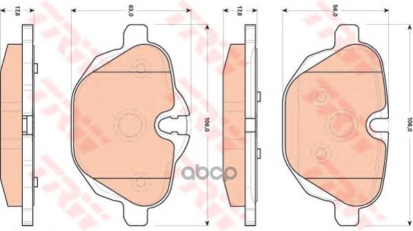 Колодки тормозные  дисковые задние BMW 5 F10/F11/X3 F25/Z4 E89 2.0-3.0 10- ZF Russia арт. GDB1840ZFR