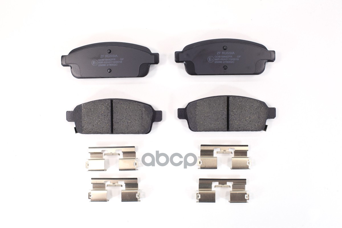 Колодки тормозные дисковые(аналог TRW GDB1844) GDB1844ZFR ZF Russia арт. GDB1844ZFR