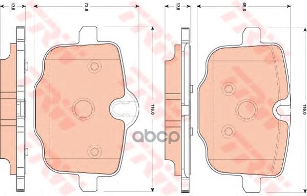 Колодки тормозные дисковые задние BMW: 5 (F10), 525 d, 530 d, 530 d xDrive, 530 i, 535 d, 535 ZF Russia арт. GDB1869ZFR