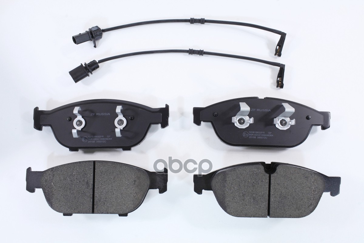 Колодки тормозные дисковые передние AUDI: A6 (4G2, 4GC, C7), 3.0 TDI quattro, A6 Allroad (4GH, 4GJ ZF Russia арт. GDB1883ZFR