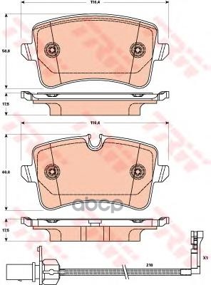 Колодки тормозные  дисковые задние AUDI A6 11-/A7 10- ZF Russia арт. GDB1902ZFR