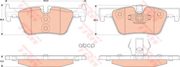 Колодки тормозные дисковые задние BMW: 1 (F20), 114 d, 114 i, 116 d, 116 i, 118 d, 118 d xDri ZF Russia арт. GDB1919ZFR