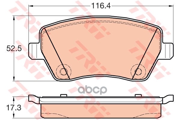 Колодки передние(аналог TRW GDB2017) GDB2017ZFR ZF Russia арт. GDB2017ZFR