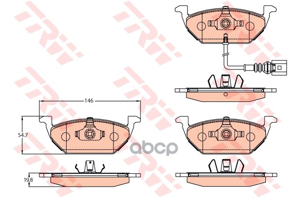 Колодки передние VAG A3/Octavia/Yeti/Golf V/VI/Caddy III all 04-> ZF Russia GDB2108 ZFR ZF Russia арт. GDB2108 ZFR