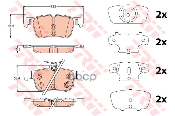 Колодки задние FORD Mondeo V 2014-> ZF Russia GDB2115 ZFR ZF Russia арт. GDB2115 ZFR
