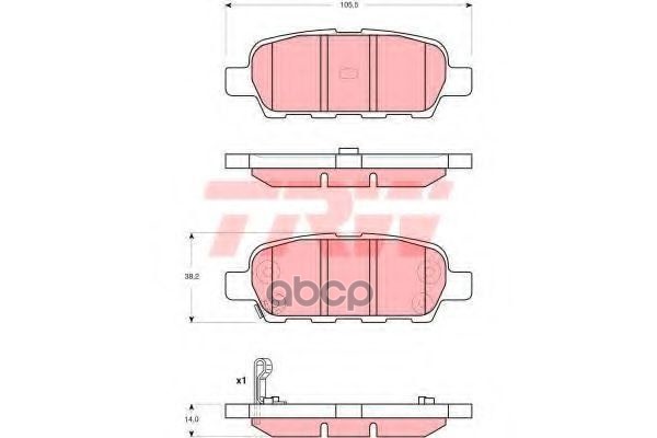 Колодки тормозные дисковые задние NISSAN X-TRAIL/QASHQAI/TIIDA/INFINITI FX/RENAULT KOLEOS ZF Russia арт. GDB3294ZFR