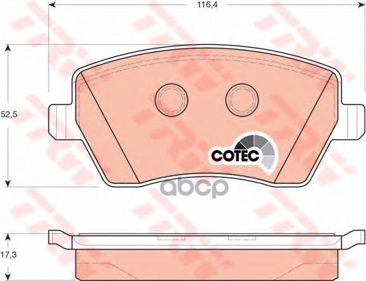 Колодки тормозные дисковые(аналог TRW GDB3332) GDB3332ZFR ZF Russia арт. GDB3332ZFR
