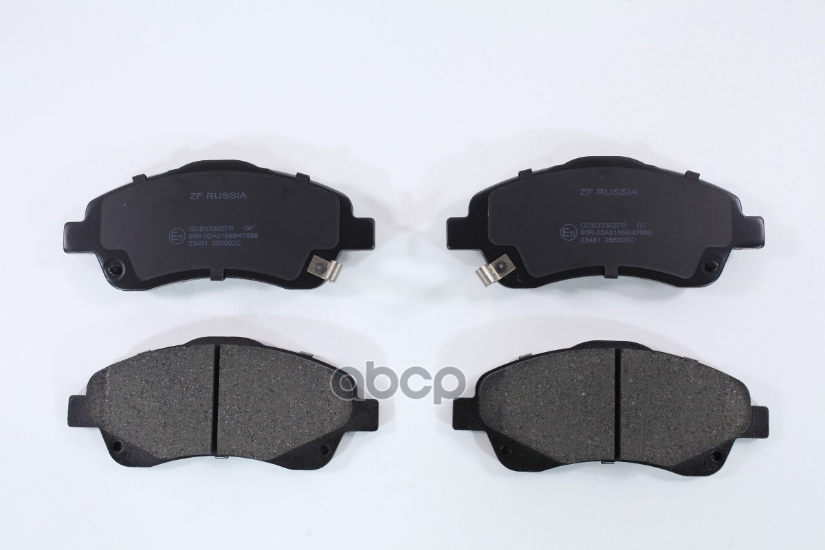 Колодки тормозные  дисковые передние TOYOTA: AVENSIS (T25),  1.6 VVT-i (ZZT250),  1.8 (ZZT251),  2.0 ZF Russia арт. GDB3336ZFR