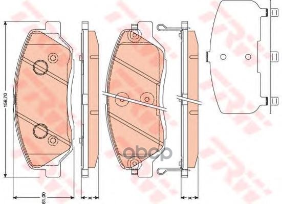 Колодки передние HYUNDAI Santa Fe/KIA Sorento 09> ZF Russia GDB3418 ZFR ZF Russia арт. GDB3418 ZFR