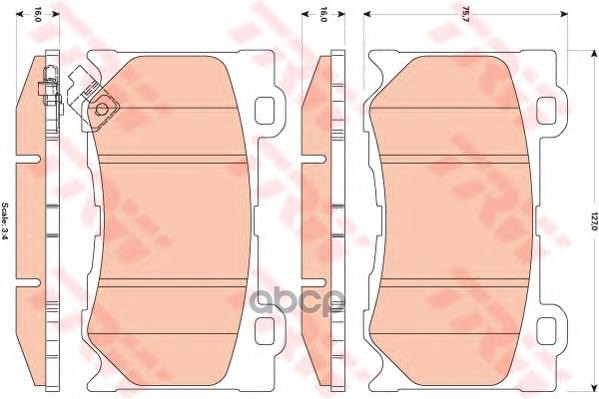 Колодки передние INFINITI FX35/FX37/FX50/G37/NISSAN Z350 08-> ZF Russia GDB3505 ZFR ZF Russia арт. GDB3505 ZFR