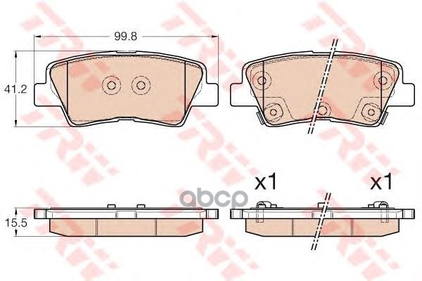 Колодки тормозные дисковые(аналог TRW GDB3537) GDB3537ZFR ZF Russia арт. GDB3537ZFR