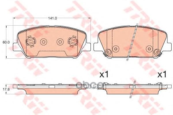 Колодки тормозные дисковые(аналог TRW GDB3582) GDB3582ZFR ZF Russia арт. GDB3582ZFR