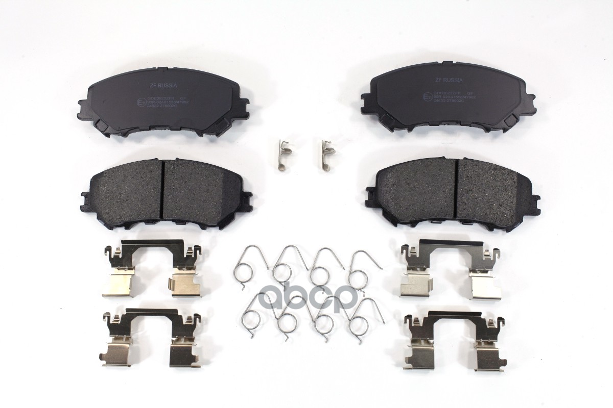 Колодки тормозные дисковые(аналог TRW GDB3622) GDB3622ZFR ZF Russia арт. GDB3622ZFR