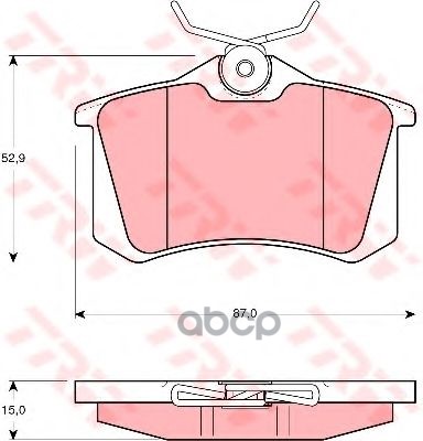Колодки тормозные задние дисковые AUDI A3/A4 96-  VW GOLF 92-  PASSAT 96-  SKODA OCTAVIA 99- ZF Russia арт. gdb823zfr