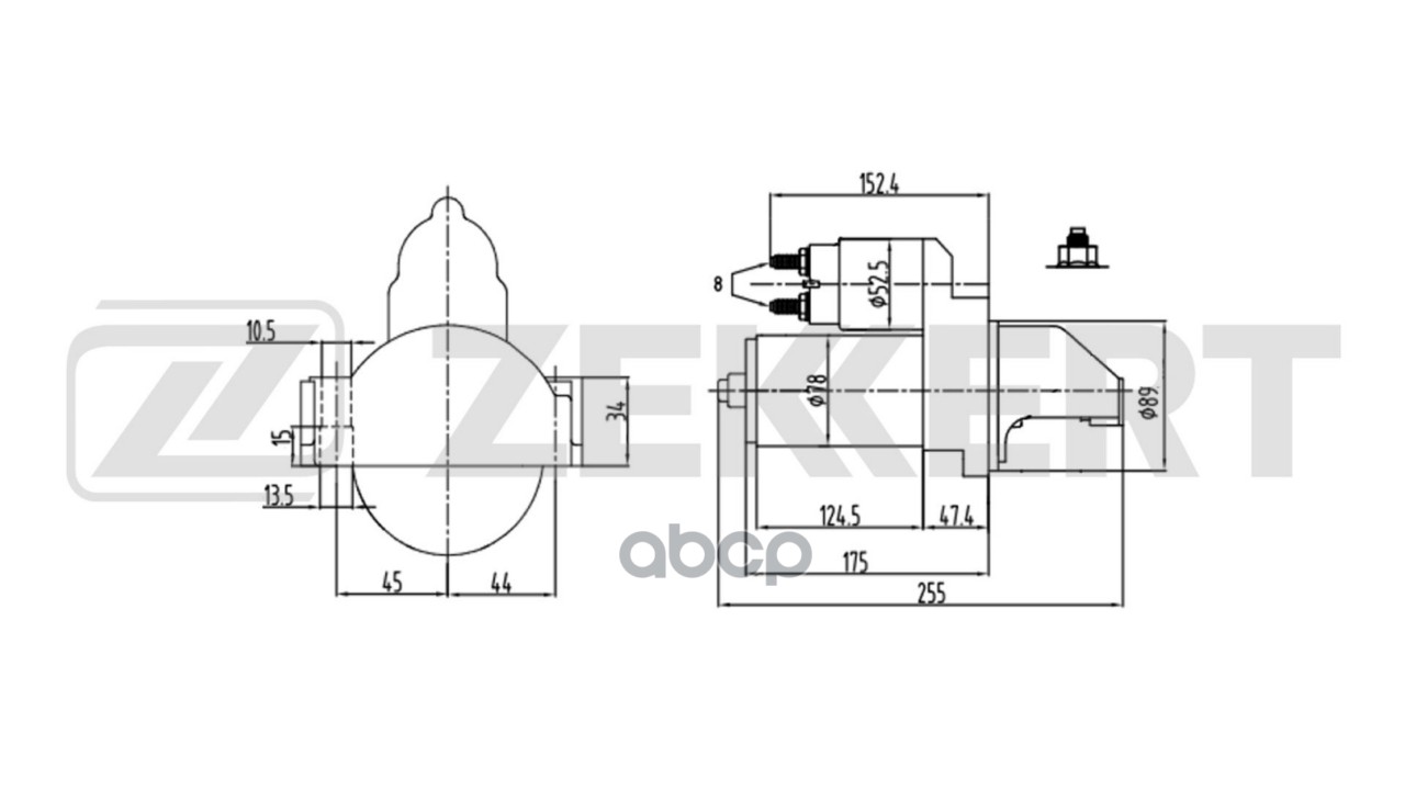 Стартер Ford Transit VI 06-  Transit Tourneo VI 06-  Peugeot Boxer 06-  Land Rover Defender 06- Zekkert арт. an-1032