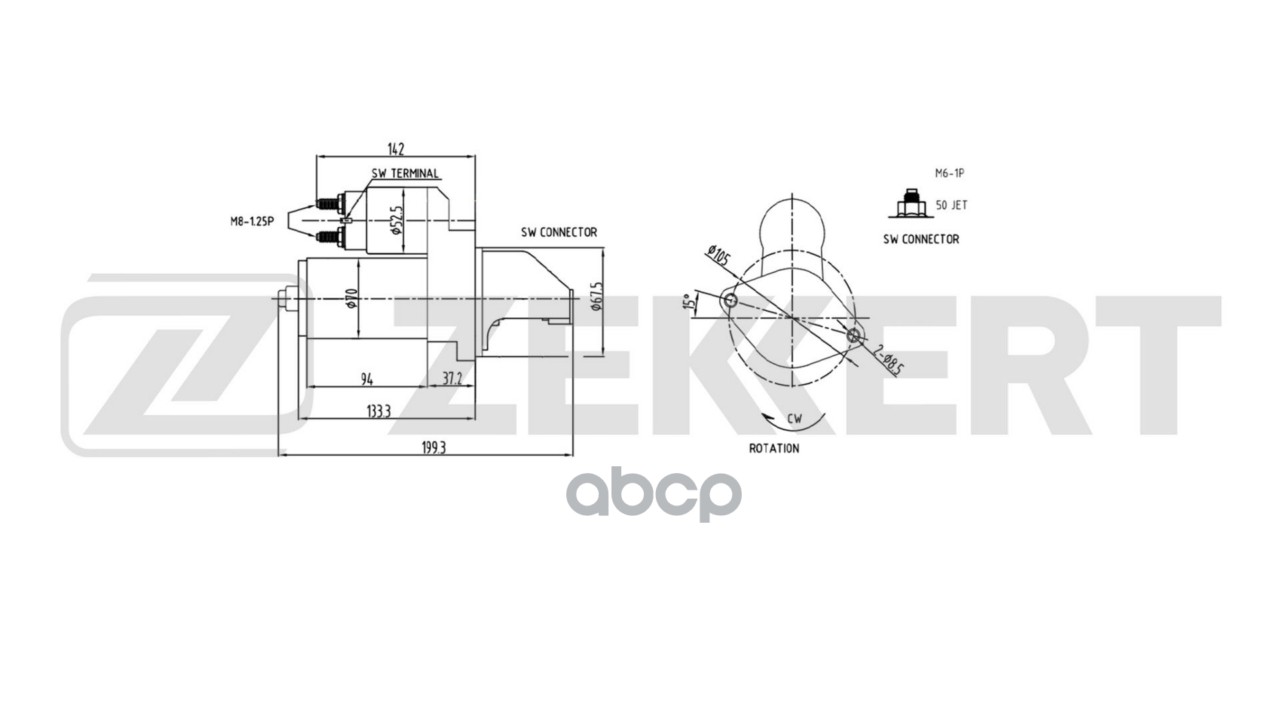 Стартер Chevrolet Lacetti (J200) 05-  Aveo (T200) 03-  Lanos 05-  Daewoo Nexia 08-  Cielo 95-  Lanos Zekkert арт. an-1064