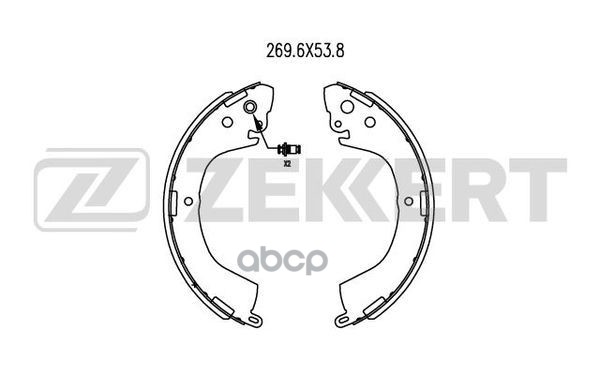 Колодки торм. бараб. задн. Mitsubishi L200 III 96-  L200 IV 05-  L400 IV 95- Zekkert арт. bk-4023