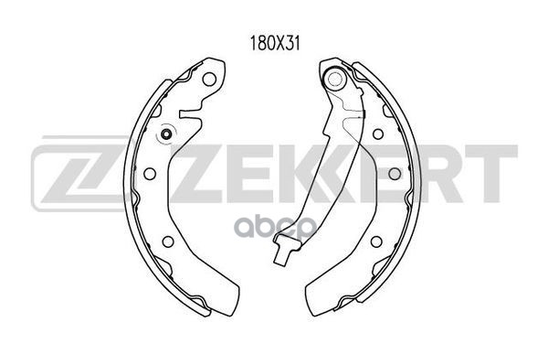 Колодки торм. бараб. задн. Chevrolet Matiz (M200 M250) 05-  Spark (M200 M300) 05-  Daewoo Matiz (M10 Zekkert арт. bk-4027