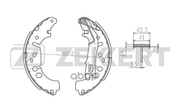 Колодки торм. бараб. задн. Fiat Fiorino (255_) 07-  Fiat Grande Punto (199_) 05-  Fiat Punto (199) 1 Zekkert арт. bk-4031